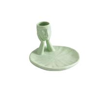 GUASDIE Porte-encens pour bâtons en céramique, brûleur d'encens résistant à la Chaleur, Porte-bâtons d'encens pour cônes d'encens à Reflux, décoration pour méditation, Yoga et Spa,Vert