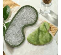 Guasha jade vert + masque yeux relaxant