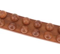 Guasha Stick carbonisé double rangée 20 perles drainage lymphatique massage du relief de la fatigue pour l'épaule du cou