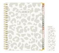 GuassLee Planificateur 2026, carnet de rendez-vous hebdomadaire et mensuel de janvier 2025 à décembre 2026, planificateur horaire quotidien avec fentes horaires, agenda A5 pour l'école, le bureau