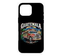 Guatemala Chapin Quetzal Antigua Chicken Bus Maya 502 Tikal Coque pour iPhone 16 Pro Max