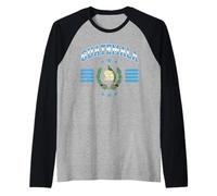 Guatemala National Emblem and Flag Pride Manche Raglan