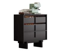 GUAWJRZDP Buffet, Buffet Cuisine, Meuble de Rangement avec Tiroirs, Meuble Bar Rustique, Long Buffets de Cuisines, Buffets Salle A Manger de Cuisine en Bois(Nero,31.4x15.7x35.4'')