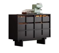 GUAWJRZDP Buffet, Buffet Cuisine, Meuble de Rangement avec Tiroirs, Meuble Bar Rustique, Long Buffets de Cuisines, Buffets Salle A Manger de Cuisine en Bois(Nero,39.3x15.7x35.4'')