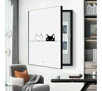 GUAWJRZDP Peinture Décorative pour Boîtier de Compteur, Couvercle de Panneau Électrique Décoratif, Film Décoratif en Cristal pour Panneau de Disjoncteur Caché(Color2-R,35x45cm/13.8x17.7in)