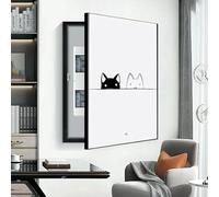 GUAWJRZDP Peinture Décorative pour Boîtier de Compteur, Couvercle de Panneau Électrique Décoratif, Film Décoratif en Cristal pour Panneau de Disjoncteur Caché(Color2-L,60x80cm/23.6x31.5in)