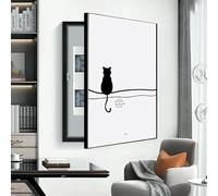 GUAWJRZDP Peinture Décorative pour Boîtier de Compteur, Couvercle de Panneau Électrique Décoratif, Film Décoratif en Cristal pour Panneau de Disjoncteur Caché(Color1-L,40x60cm/15.7x23.6in)