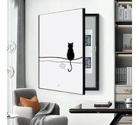 GUAWJRZDP Peinture Décorative pour Boîtier de Compteur, Couvercle de Panneau Électrique Décoratif, Film Décoratif en Cristal pour Panneau de Disjoncteur Caché(Color1-R,50x70cm/19.7x27.6in)