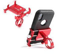 GUB Coque épaisse pour guidon de vélo et moto - Support réglable compatible avec iPhone XR Xs 7s 8 Plus, compatible avec Samsung S7/S6/Note5/4, tous les téléphones portables avec coque épaisse (rouge)