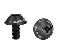 GUB G-510 2PCS M5 * 12 mm Fahrradfahrrad Wasserflasche Käfighalter Halterung Schraubenschrauben (schwarz)
