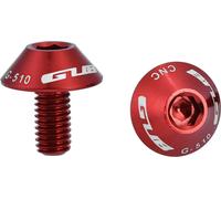 GUB G-510 2PCS M5 * 12 mm vélo de l'eau de la cage de support de la bouteille de vis (rouge)