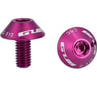 GUB G-510 2PCS M5 * 12 mm vélo de l'eau de la cage de support de la bouteille de vis (violet)