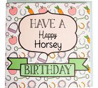 Gubblecote - Carte d'anniversaire "Happy Horsey" BZ4157 (Taille unique) (Coloré)