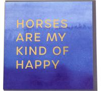 Gubblecote - Carte de voeux "Horses My Kind Of Happy", Transparent BZ3683 (Taille unique) (Violet)
