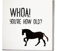 Gubblecote - Film - Carte d'anniversaire "Whoa You're How Old" - Papier BZ3692 (Taille unique) (Blanc/Noir)