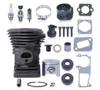 Gubeter 44 mm Kit Piston de Cylindre, pour Husqvarna 340, 345, 350 Tronçonneuse, avec Bougie d'Allumage et Joints d'huile, Jeu de Joints, remplacement 503870276