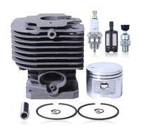 Gubeter 44 mm Kit Piston de Cylindre, pour Stihl FS400 FS450 FS480 SP400 FR450 Tronçonneuse Pieces Detachees, Bougie et Filtre à Carburant, Remplacement 4116 020 1215