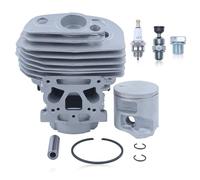 Gubeter 46mm Kit de Piston de Cylindre pour Husqvarna 560XP, 560XPG, 562XP, 562XPG Tronçonneuse, avec Bougie d'allumage et soupape de décompression, remplacement 575355803