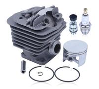 Gubeter 48mm Cylindre Piston Kit pour Stihl 036 Ms360 034 Ms340 Tronçonneuse, avec Soupape de décompression et Bougie d'allumage, Remplacement 1125 020 1215,1125 020 1213,1125-020-1204