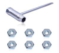 Gubeter Grande ouille avec 6 Noix, Pour Stihl 017 018 MS170 MS180 019 020 021 023 MS230 MS250 024 025 026 028 034 MS270 Tronçonneuse, 13 × 19mm Outils de réparation