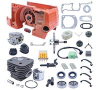 Gubeter Kit de Cylindre de Carter de Vilebrequin 52 mm, pour tronçonneuse Husqvarna 268 272 272Xp, remplacer Le Carter OEM pour 501779901, remplacer Le Vilebrequin OEM pour 503-61-33-71 503280316