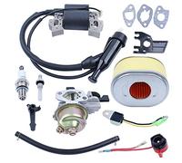 Gubeter Kit de Filtre à air de Bougie d'allumage de Bobine d'allumage de carburateur, pour Moteurs Honda Gx160 5.5Hp et Gx200 6.5Hp, 16100 Zh8 W61 16100 Zlo W51