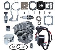 Gubeter Kit de Joint de Bobine d'allumage de Piston de Cylindre de 52 mm, pour pièce de tronçonneuse Stihl 044 Ms440, alésage de Cylindre de 52 mm, 1128 020 1227, 0000 400 1300, 1128 007 1050