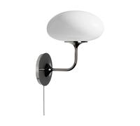 GUBI Applique murale Stemlite Black chrome verre opale