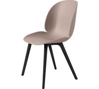 GUBI Beetle Chaise de Table à Manger en Plastique Noir Base/ Rose Tendre
