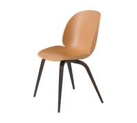 GUBI Beetle Chaise de Table de Salle à Manger Base en Bois Chêne Fumé Mat/Marron Ambre