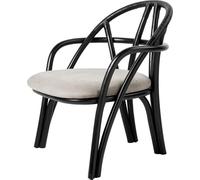 Gubi Bistra Fauteuil Rotin Peint Ébène/Fustagno Limonta 001