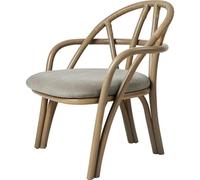 Gubi Bistra Fauteuil Rotin Teinté Olive/Fustagno Limonta 003