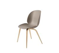 GUBI Beetle Chaise de Table de Salle à Manger Base en Bois Chêne Semi Mat/ Nouveau Beige
