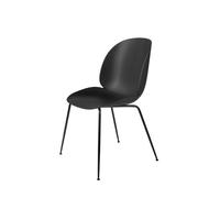 Gubi Chaise Beetle Dining - piètement acier - Patins en plastique - mat noir - noir