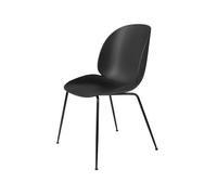 GUBI Chaise Beetle Noir. support en acier noir