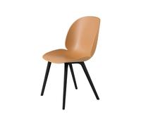 GUBI Chaise Beetle Plastic amber brown. pieds noirs