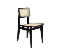 GUBI Chaise C-Chair black stained oak. rotin