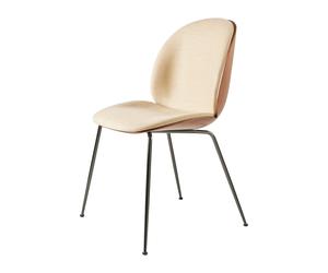 GUBI Chaise rembourrée sur le dossier et l'assise Beetle noyer Chromé noir-Flair 134
