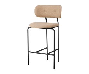 GUBI Coco counter chair fully upholstered Around bouclé 004-black
