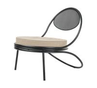 GUBI Copacabana Outdoor Lounge Chair assise rembourrée Lorkey limonta 41-supports noirs