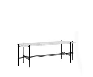 GUBI Desserte TS Console 1 marbre blanc. structure laquée noire