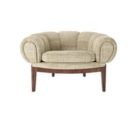 GUBI fauteuil CROISSANT en tissu (Cat. F, piètement en noyer américain - Tissu et bois massif)
