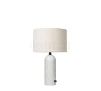 Gubi Gravity Lampe de table abat-jour lin/pied marbre blanc - 49 cm , Vente d'entrepôt, neuf, emballage d'origine