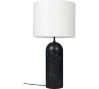 GUBI Gravity Lampadaire Marbre Noir et Abat-jour Blanc XL Bas