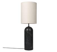 GUBI lampadaire GRAVITY XL HIGH (Noir - Marbre et Tissu Canvas)