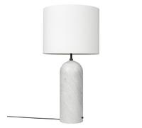 GUBI lampadaire GRAVITY XL LOW (Blanc - Marbre et Tissu blanc)