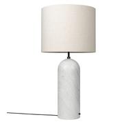 GUBI lampadaire GRAVITY XL LOW (Blanc - Marbre et Tissu Canvas)