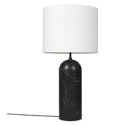 GUBI lampadaire GRAVITY XL LOW (Noir - Marbre et Tissu blanc)