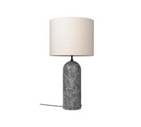 GUBI Gravity Lampadaire Marbre Gris et Abat-jour Blanc XL Bas