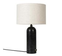 Gubi Lampe de table Gravity abat-jour lin pied marbre noir 49 cm - Neuf, emballage d'origine